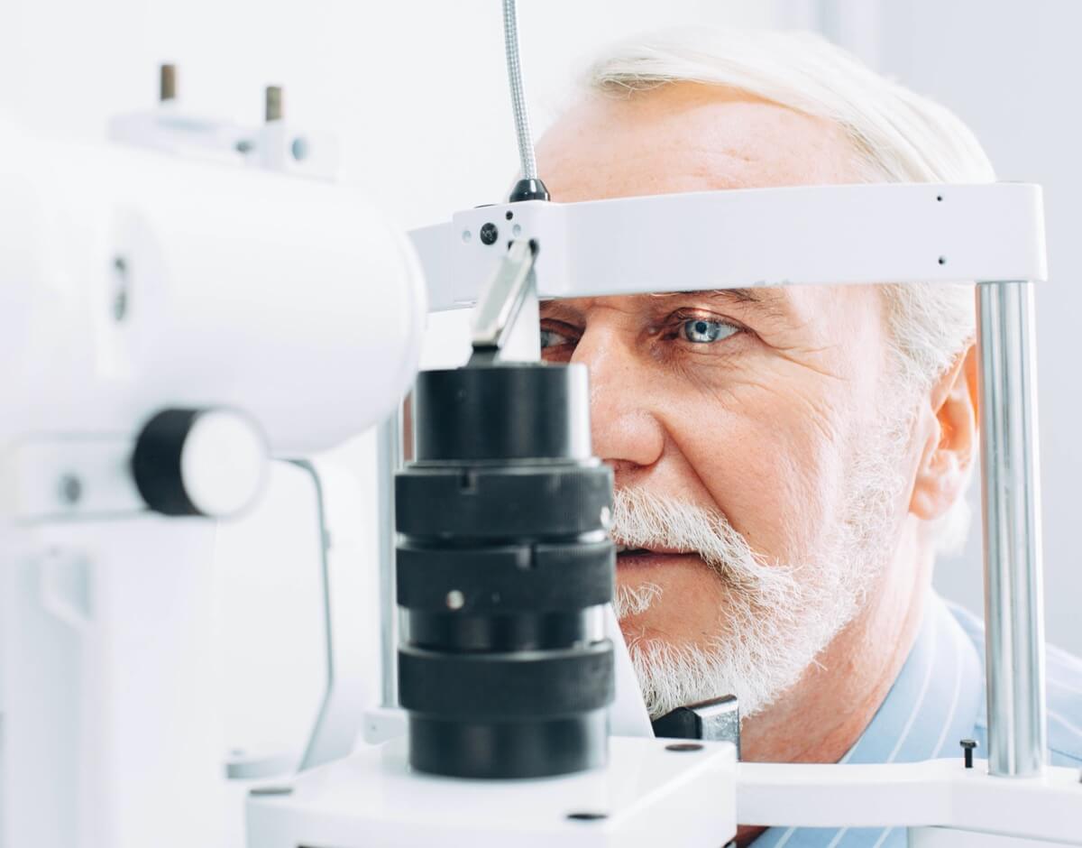 Man Having an Eye Exam